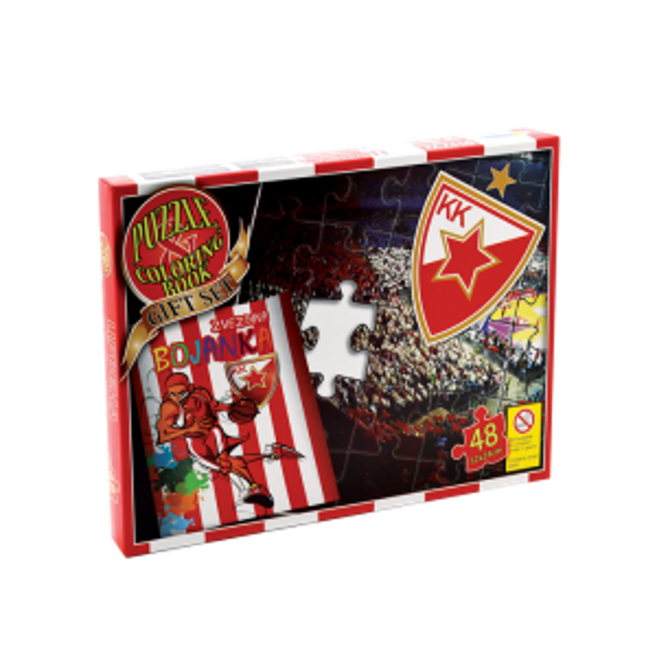 KK Crvena Zvezda Puzzle 48 delova + bojanka